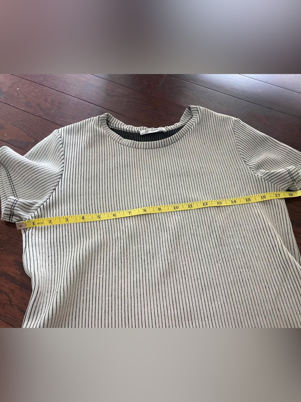 Zara Gray Ribbed Top & Short Set - Picture 12 of 13